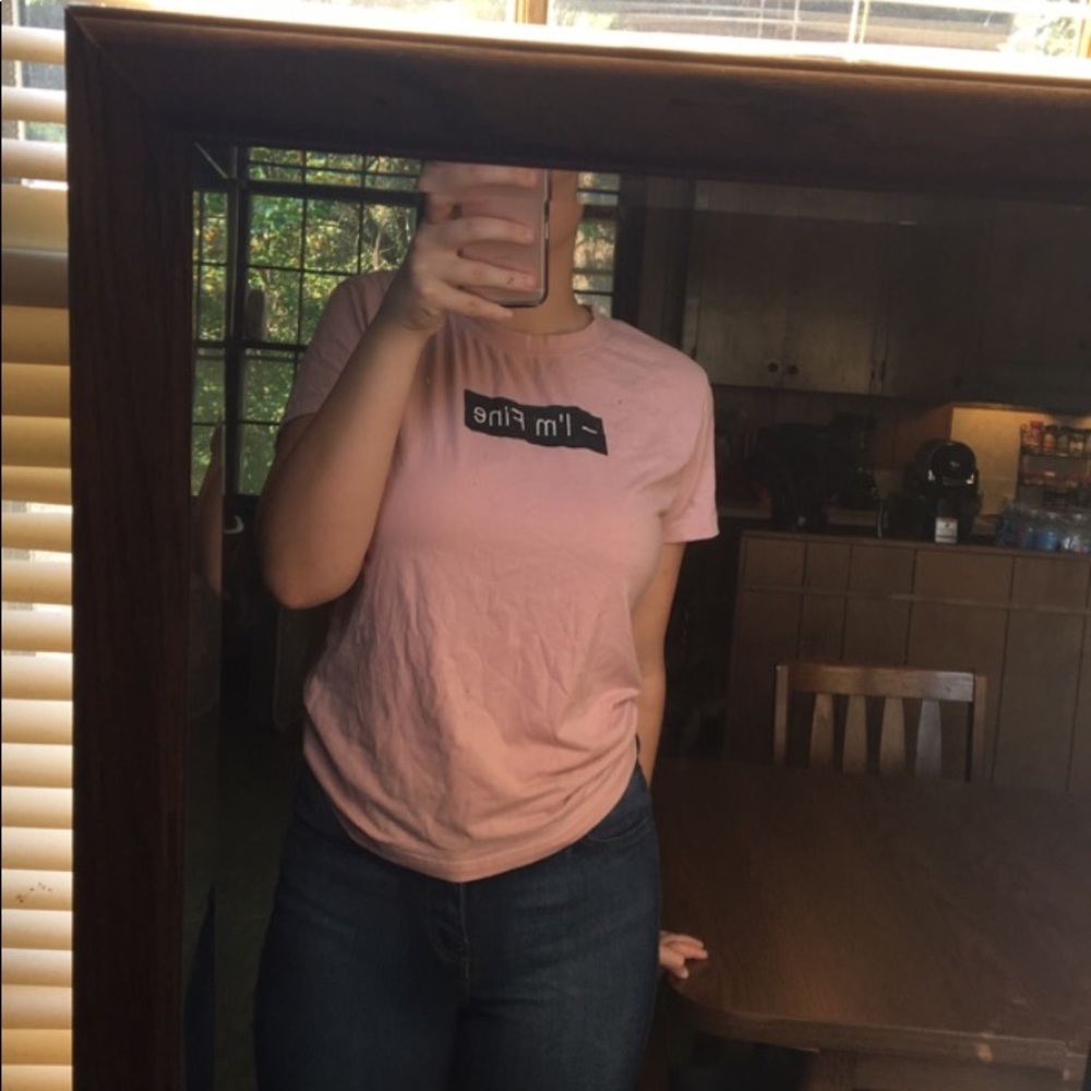 Short sleeve “I’m fine” shirt